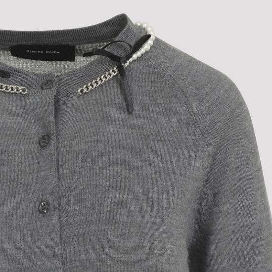 25FW 시몬로샤 가디건 KMK13B 0647 Grey - SIMONE ROCHA
