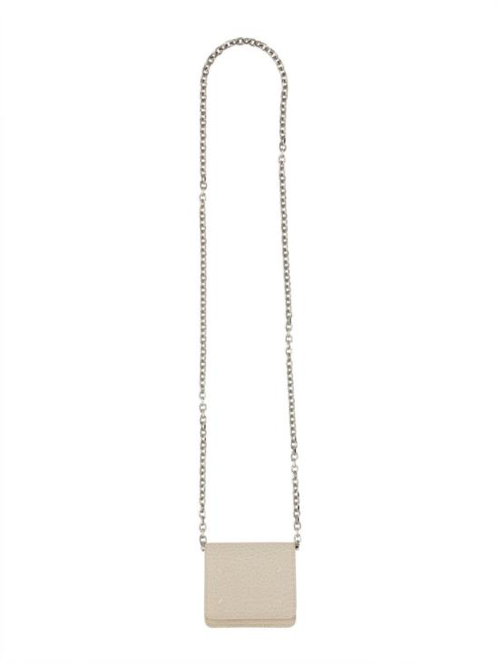  마르지엘라 스몰 레더 체인 지갑 SA3UI0009 P4455H9677 Neutrals - MAISON MARGIELA