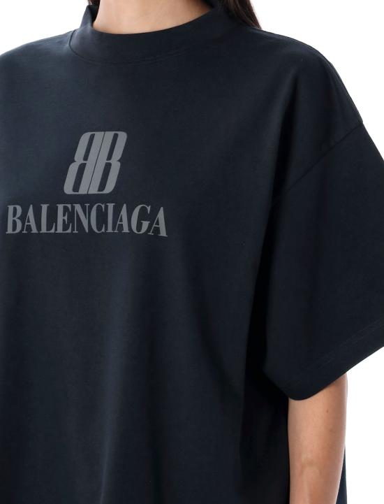 25FW 발렌시아가 반팔 티셔츠 818431TSVU4 1083 FADED BLACK - BALENCIAGA
