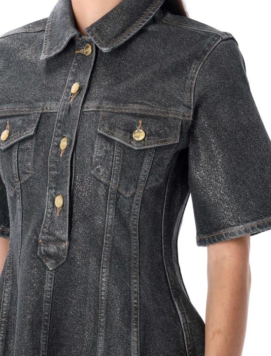 25FW 가니 미디 원피스 J18026986 006 WASHED BLACK - GANNI