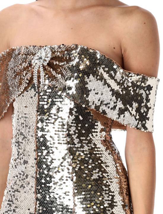 25SS 셀프 포트레이트 미디 원피스 RS25971SGD GOLD Oro - SELF PORTRAIT