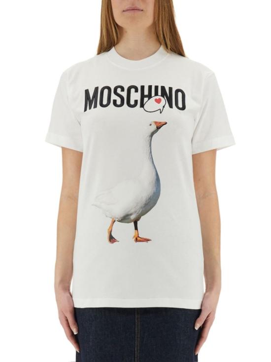 25SS 모스키노 반팔 티셔츠 07150541 1001 White