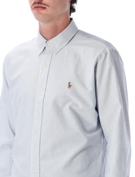 26FW 폴로 랄프로렌 컬러 포니 자수 커스텀 핏 버튼 다운 셔츠 710792041 004 WHITE LIGHT BLUE - POLO RALPH LAUREN