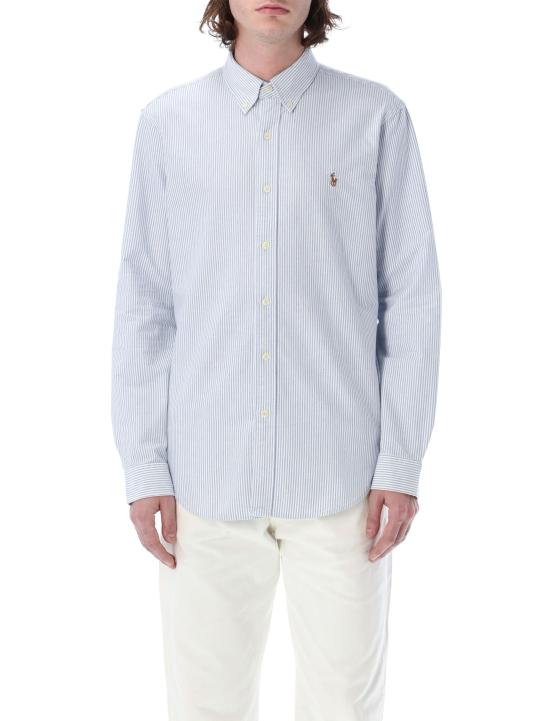 26FW 폴로 랄프로렌 컬러 포니 자수 커스텀 핏 버튼 다운 셔츠 710792041 004 WHITE LIGHT BLUE