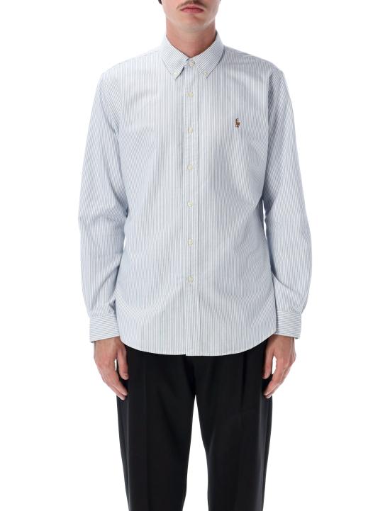 26FW 폴로 랄프로렌 컬러 포니 자수 커스텀 핏 버튼 다운 셔츠 710792041 004 WHITE LIGHT BLUE - POLO RALPH LAUREN