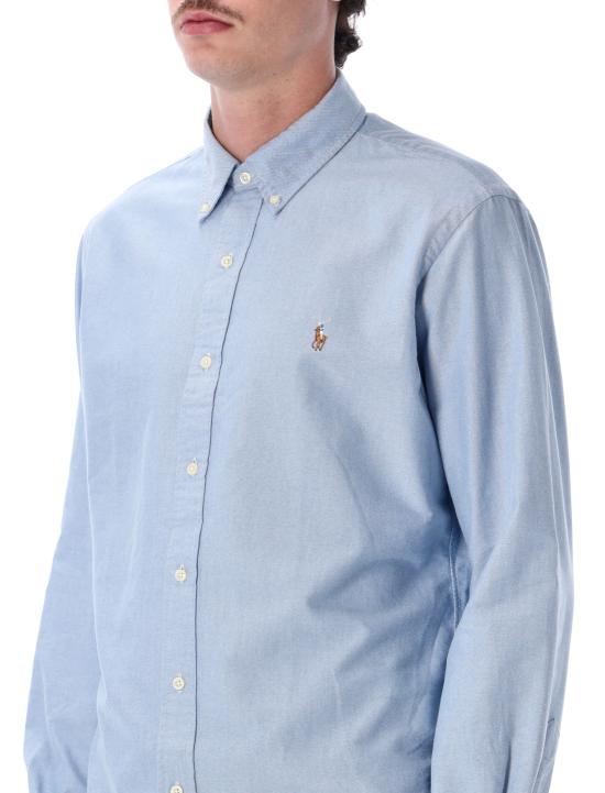 26FW 폴로 랄프로렌 컬러 포니 자수 커스텀 핏 버튼 다운 셔츠 710792041 002 Blu - POLO RALPH LAUREN