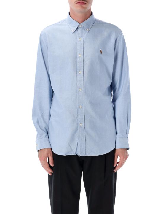 26FW 폴로 랄프로렌 컬러 포니 자수 커스텀 핏 버튼 다운 셔츠 710792041 002 Blu - POLO RALPH LAUREN