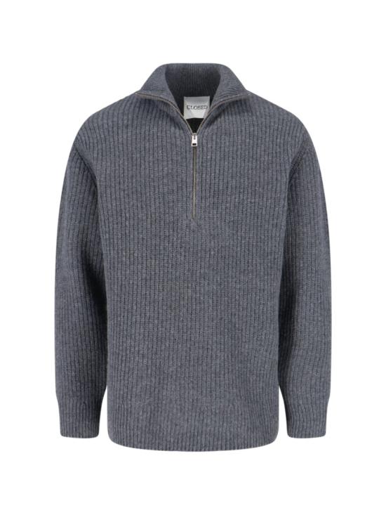 25FW 클로즈드 집업 니트 C86205 98U 22164 Grey