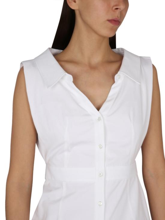  알렉산더 맥퀸 미디 원피스 745627 QAABC9000 White - ALEXANDER MCQUEEN