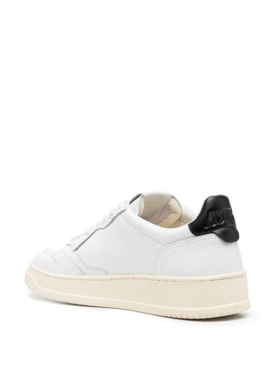 25FW 오트리 메달리스트 로우 레더 스니커즈 AULWLL22 WHT BLACK NERO - AUTRY