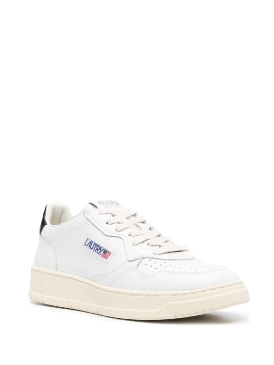 25FW 오트리 메달리스트 로우 레더 스니커즈 AULWLL22 WHT BLACK NERO - AUTRY