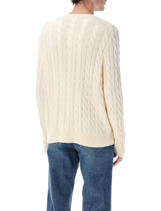 26SS 폴로 랄프로렌 로고 자수 케이블 니트 스웨터 710775885 024 ANDOVER CREAM - POLO RALPH LAUREN