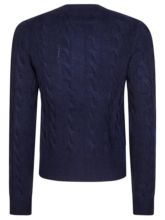 26FW 폴로 랄프로렌 로고 자수 크루넥 가디건 211972104004 HUNTERNAVY BLU - POLO RALPH LAUREN
