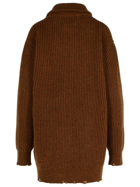 25FW MM6 메종마르지엘라 가디건 S52AM0322 M13138 142M Brown - MM6 MAISON MARGIELA