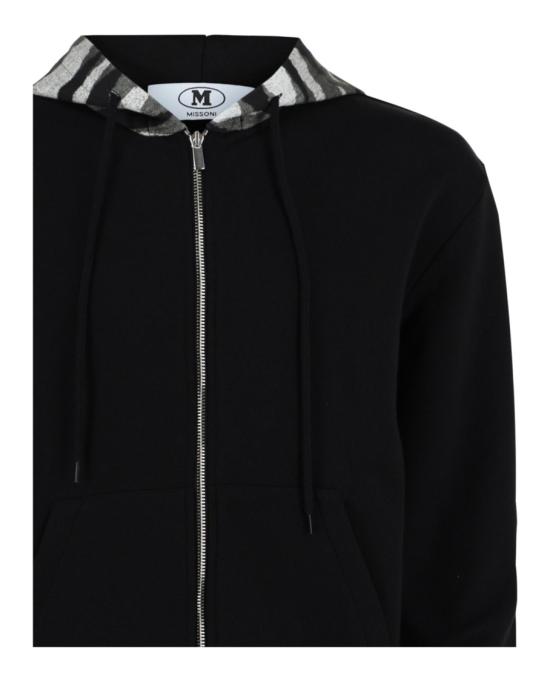  엠 미쏘니 후드 티셔츠 S23UW04 BJ00LZ S91MR 00983 2X Black - M MISSONI