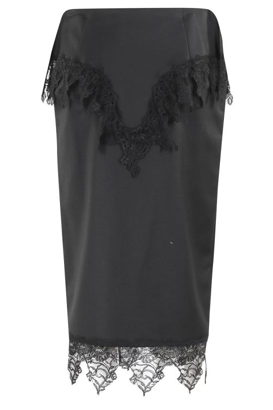 25FW 블루마린 미디 스커트 2G268A 097 Black - BLUMARINE