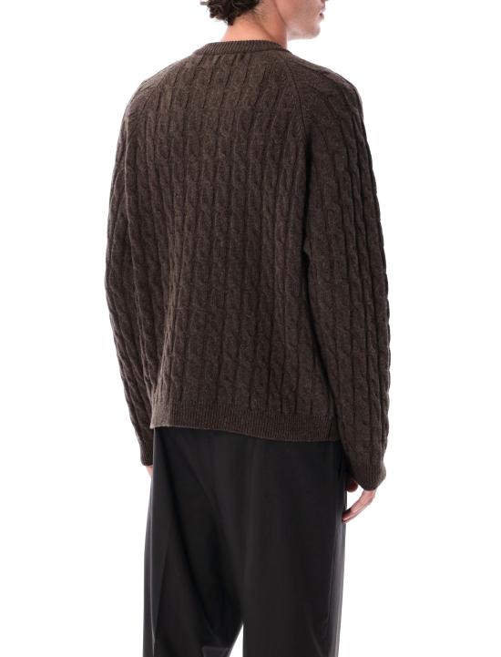 25FW 엠에프펜 스웨터 M325 066 BROWN BROWN CABLE KNIT - MFPEN