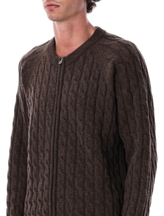 25FW 엠에프펜 스웨터 M325 066 BROWN BROWN CABLE KNIT - MFPEN