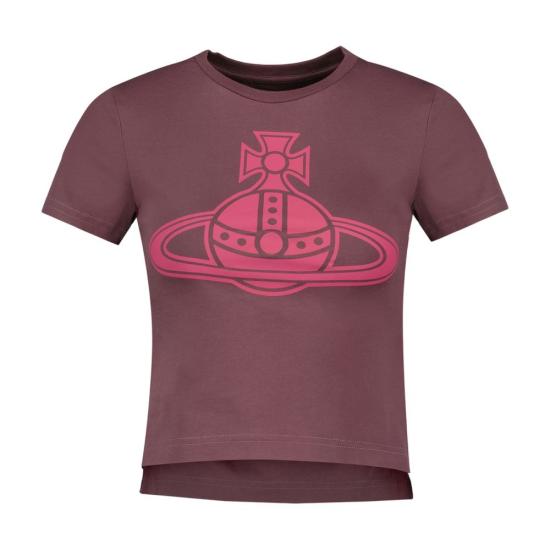 25FW 비비안웨스트우드 반팔 티셔츠 1G010015 J001M H405 burgundy