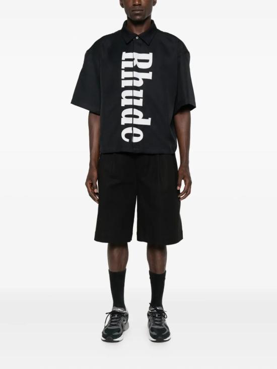 25FW 루드 긴팔 셔츠 RHPF25SR01731 3028 BLACWHITE - RHUDE