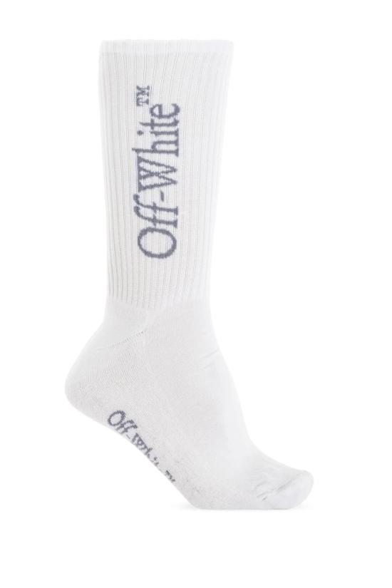 25FW 오프화이트 양말 OMRA085F25KNI001 0109 WHITE GREY