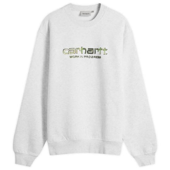 25FW 칼하트 WIP 솔라 크롬 스웨트셔츠 I035189 482XX ASHEATHER
