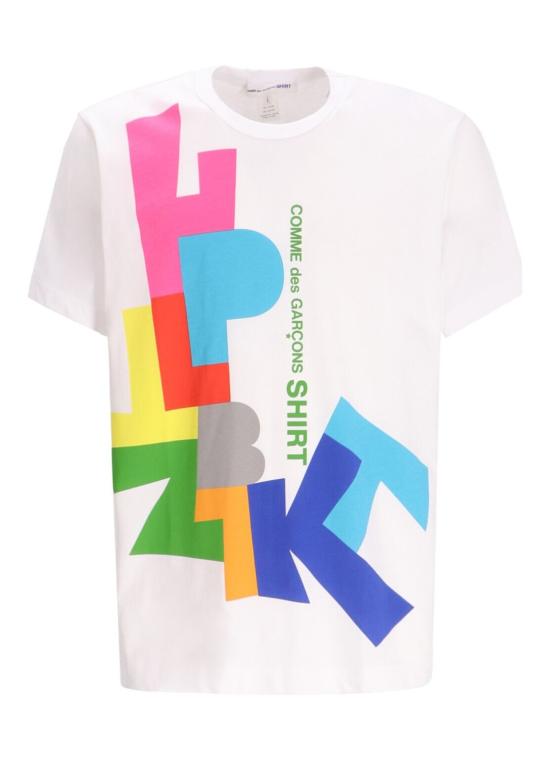 25FW 꼼데가르송 반팔 티셔츠 FPT002W25 WHITEPRIN