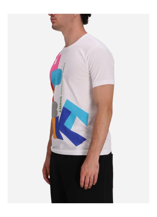 25FW 꼼데가르송 반팔 티셔츠 FPT002W25 WHITEPRIN - COMME DES GARCONS