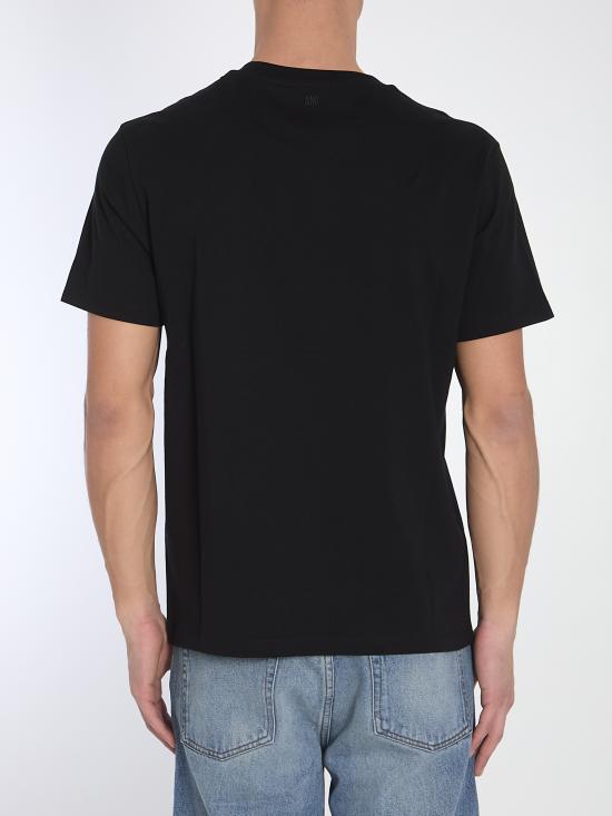  아미 스몰 하트 로고 티셔츠 BFUTS035724 001 BLACK - AMI
