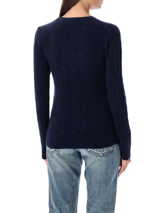 26FW 폴로 랄프로렌 폴로 자수 케이블 니트 스웨터 211971865 003 HUNTER NAVY - POLO RALPH LAUREN