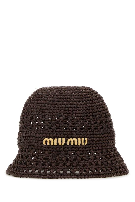 미우미우 모자 5HC2872DO1 F0966 BROWN - MIU MIU