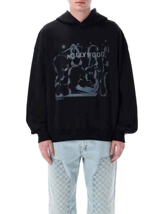 25SS 미스비헤이브 후드 티셔츠 250M207 BLACK Nero