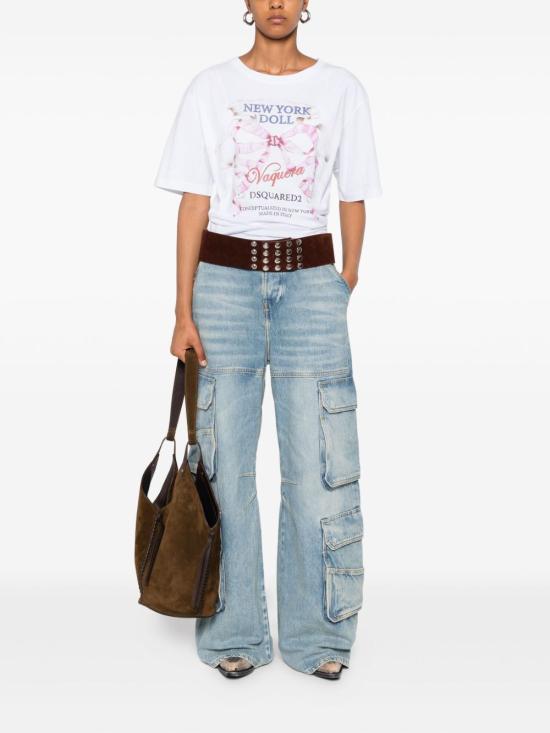 25FW 디스퀘어드2 반팔 티셔츠 S72GD0590 D20020100 White - DSQUARED2