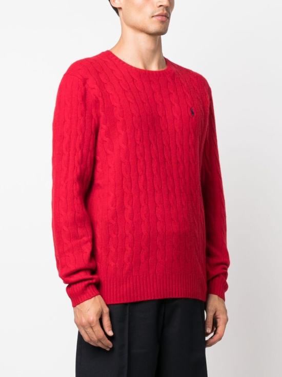 25FW 폴로 랄프로렌 케이블 니트 스웨터 710876762006 PARK AVE RED ROSSO - POLO RALPH LAUREN
