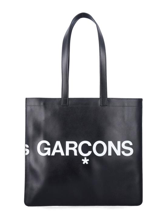 26SS 꼼데가르송 휴즈로고 레더 쇼퍼백 SA9001HL Nero - COMME DES GARCONS