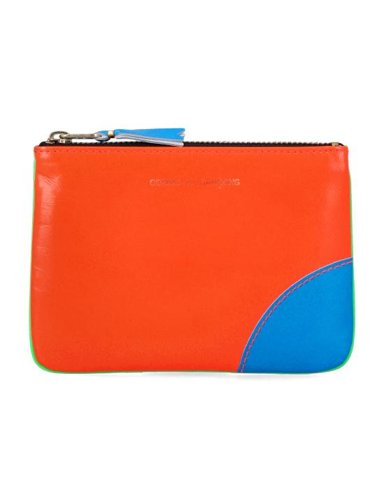 26SS 꼼데가르송 클래식 레더 라인 파우치 SA8100SF 3 ORANGE GREEN - COMME DES GARCONS