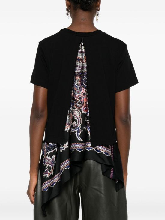 25FW 사카이 반팔 티셔츠 25 08149 002 Black - SACAI