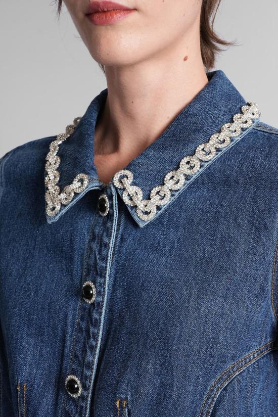 25FW 셀프 포트레이트 데님 원피스 428096 AW25 808S BLUE - SELF PORTRAIT