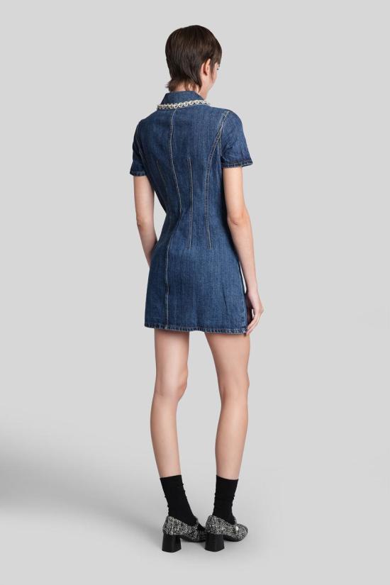 25FW 셀프 포트레이트 데님 원피스 428096 AW25 808S BLUE - SELF PORTRAIT