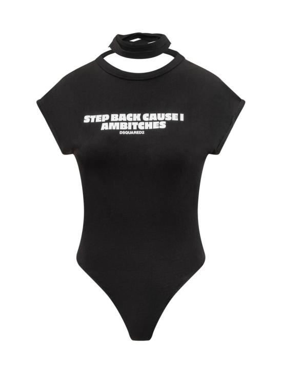 25FW 디스퀘어드2 바디수트 티셔츠 S72NA0118D20020 900 Black