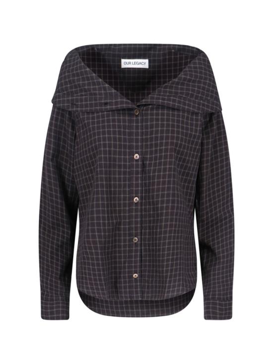 25FW 아워레가시 셔츠 W4252KBBLACK FAUX LUMBERJACK CHECK Black