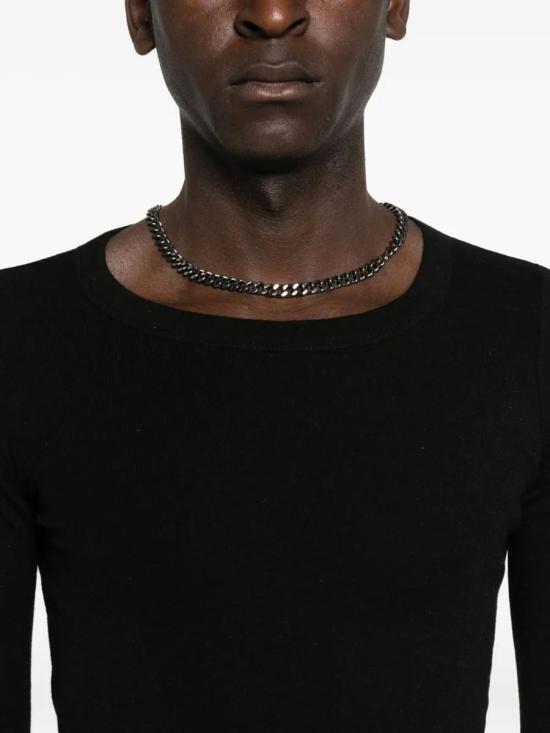 25FW 릭 오웬스 긴팔 티셔츠 RU02E1250RJR 09 BLACK Black