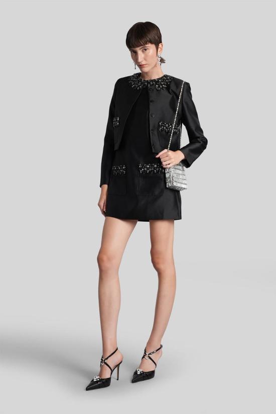 25FW 셀프 포트레이트 숏 원피스 428093 AW25 061S Black - SELF PORTRAIT