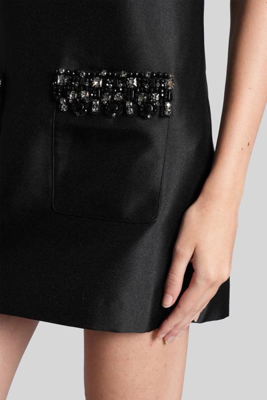 25FW 셀프 포트레이트 숏 원피스 428093 AW25 061S Black - SELF PORTRAIT