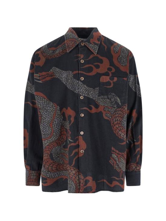 25FW 아워레가시 긴팔 셔츠 M4252ABBROWN ABSTRACT SNAKE PRINT MULTICOLOUR