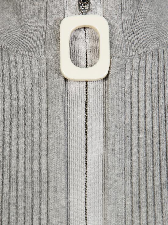 25FW JW앤더슨 가디건 KW1353YN0398 905 LIGHT GREY MELANGE GRIGIO - JW ANDERSON
