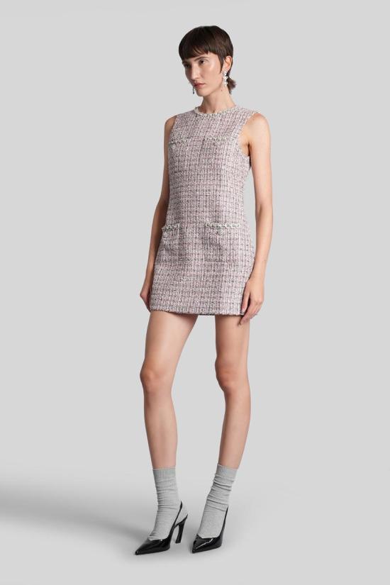 25FW 셀프 포트레이트 숏 원피스 428094 AW25 098S Pink - SELF PORTRAIT