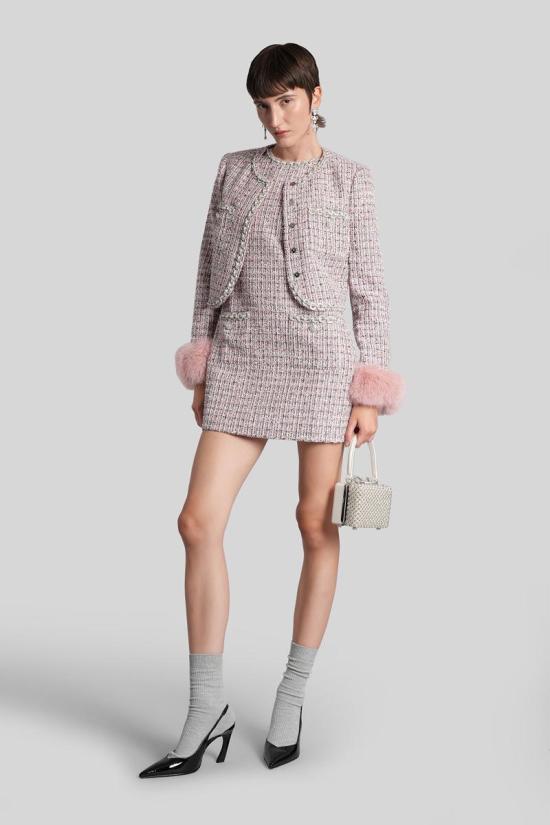 25FW 셀프 포트레이트 숏 원피스 428094 AW25 098S Pink - SELF PORTRAIT