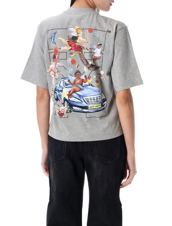 25SS 오프화이트 반팔 티셔츠 OWAA124S25JER003 0510 GREY MELANCE - OFF WHITE