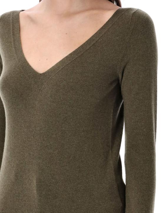 25FW 생로랑 스웨터 808068YALL2 1333 KHAKI - SAINT LAURENT